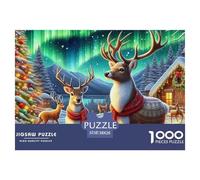 Fawn 1000 Pieces Portable Jigsaw Puzzle Animal for Adults Quirky, Abstract Design, Fun Details, Educational, Challenging 38x26cm/1000pcs