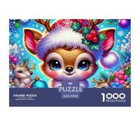 Fawn 1000 Pieces Premium Jigsaw Animal Age 12+ Cool Collage Effect, Fun Details, Educational, Challenging 70x50cm/1000pcs
