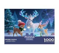 Fawn 1000 Pieces Premium Jigsaw Animal Age 12+ Cool Collage Effect, Home Decoration, Educational, Challenging 38x26cm/1000pcs