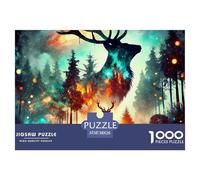 Fawn 1000 Pieces Premium Jigsaw Animal Age 3+ Cool Collage Effect, Fun Details, Educational, Challenging Puzzle Games 38x26cm/1000pcs