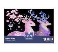 Fawn 1000 Pieces Premium Jigsaw Animal Age 3+ Quirky, Abstract Design, Fun Details, Educational, Challenging Puzzle Games 38x26cm/1000pcs