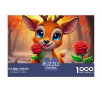 Fawn 1000 Pieces Premium Jigsaw Animal Age 3+ Quirky, Abstract Design, Home Decoration, Educational, Challenging 38x26cm/1000pcs