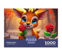 Fawn 1000 Pieces Premium Jigsaw Animal for Adults Gifts Cool Collage Effect, Home Decoration, Educational, Challenging Puzzle Games 70x50cm/1000pcs