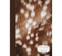 Fawn Aesthetic Composition Notebook: Cute Animal Deer Print Journal | 100 Sheets 200 Pages Grid Paper | Large 250x190mm Graph Notebook for School, Journaling, Sketching & Manifestation