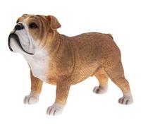 Fawn and White British Bulldog Ornament Dog Figurine English Bulldog
