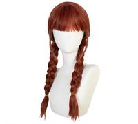 Fawn Brown Braids Wig with Bangs, for Wednesday Season 2 Agnes DeMille Costume Accessory,Long Braided Wig Girls Halloween Carnival Wigs,Perfect for Cosplay & Halloween Party Dress Up