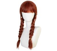 Fawn Brown Braids Wig with Bangs, For Wednesday Season 2 Agnes DeMille Costume Gothic Halloween Brown Accessory, Wig Braided
