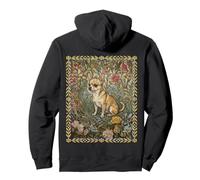 Fawn Chihuahua in an Old English Garden Pullover Hoodie