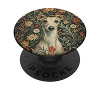 Fawn Cream Italian Greyhound in Cottage Garden PopSockets Adhesive PopGrip