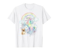 Fawn Frenchie with Magical Unicorn Pastel Fantasy T-Shirt