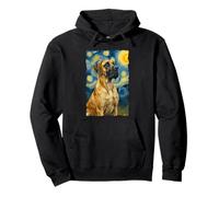 Fawn Great Dane Flower Dog Lover Pullover Hoodie