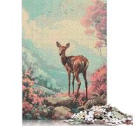 Fawn in A Dreamy Landscape Puzzle 500 Piece Adult Jigsaw Puzzle Puzzle Adult Jigsaw Puzzle Educational Game Challenge Toy 500pcs (52x38cm)