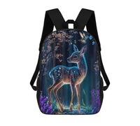 Fawn in Enchanted Forest Backpack, 3D Printed School Bag, School Lunch Bag, Travel Backpack, Friends Backpack, School Backpack for Girls And Boys 17inch