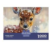 Fawn in The Snow Puzzle 1000 Pieces for Adults Leisure Hobby Relax Stress Free Eco-Friendly Packaging 70x50cm/1000pcs