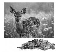 Fawn Portrait Wooden Jigsaw Puzzle 300 Pieces, Hobby Gift | Jigsaw Puzzle Gift: sorting by colour, shape or image area in spare time.