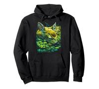 Fawn Shamrocks Forest St Patricks Day Forestcore Aesthetic Pullover Hoodie