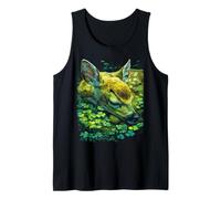 Fawn Shamrocks Forest St Patricks Day Forestcore Aesthetic Tank Top
