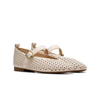 Fawna Jane Mary Jane Ballet Pumps in Leather Cream