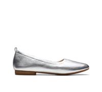 Clarks for woman. 26181227 Fawna Soft silver leather ballerina flats (40), None, Casual