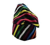 FAWZAN Handmade Yoruba ASO-Oke Gobi Cap - Traditional African Men’s Hat | Authentic Nigerian Agbada & Kaftan Cap |Cultural Wedding & Party Headwear (UK, Alpha, M, Multi-Colour Striped)