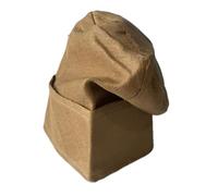 FAWZAN Handmade Yoruba ASO-Oke Gobi Cap - Traditional African Men’s Hat | Authentic Nigerian Agbada & Kaftan Cap | Cultural Wedding & Party Headwear (UK, Numeric, 7 1/2, Plain Brown)