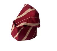 FAWZAN Handmade Yoruba ASO-Oke Gobi Cap - Traditional African Men’s Hat | Authentic Nigerian Agbada & Kaftan Cap | Cultural Wedding & Party Headwear (UK, Alpha, S, Red & Gold Striped)