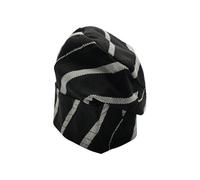 FAWZAN Handmade Yoruba Multi-Stitch Base ASO-Oke Gobi Cap - Traditional Nigerian Men’s Hat for Agbada, Kaftan, Weddings & Parties (UK, Alpha, M, Black & Grey)