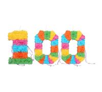 Fax Potato 100th Birthday Pinata Set with Stick & Blindfold - Blue Stick Fax Potato Multicolor