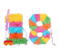 Fax Potato 18th Birthday Pinata Set with Stick & Blindfold - Pink Stick Fax Potato Multicolor