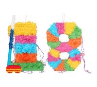 Fax Potato 18th Birthday Pinata Set with Stick & Blindfold - Blue Stick Fax Potato Multicolor