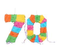 Fax Potato 2pc 70th Birthday Pinata & Blindfold Set - Multi Fax Potato Multicolor