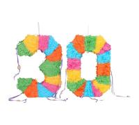 Fax Potato 30th Birthday Piñata & Blindfold 2pc Set - Multicoloured Fillable Birthday Party Decoration, Sweet Holder Game, Kids & Adults Celebration Supplies, Wedding, Anniversary, Carnival