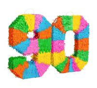 Fax Potato 90th Birthday Pinata Set with Stick & Blindfold - Blue Stick Fax Potato Multicolor