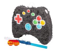 Fax Potato Game Controller Pinata, Blue Buster Stick and Blindfold Set (W50 x D10 x H41cm) Fill Your Own Kids Large Party Supplies Themed Birthday Fun Decoration Pinata for Kids Parties & Games