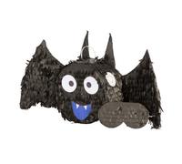 Fax Potato Halloween Bat Pinata with Blindfold - Black Bat Scary Halloween Pinata Birthday Spooky Trick or Treat Celebration Hanging Party Decoration Creepy Easy to Fill