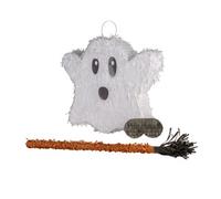 Fax Potato Halloween Boo The Ghost Pinata, Stick And Blindfold Set - 3Pc Halloween Stick - Kids Large Party Accessory Decoration