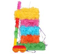 Fax Potato Number 1 Cardboard Pinata, Stick and Blindfold Set - Fill Your Own Kids Large Party Accessory Decoration - W35cm x D7.5cm x H50cm