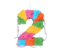 Fax Potato Number 2 Pinata Set with Stick & Blindfold - Blue Stick - Mexican Kids Girls Boys Birthday Large Party Parties Games Decorations Kit