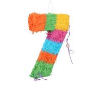 Fax Potato Number 7 Cardboard Pinata - Fill Your Own Kids Large Party Accessory Decoration - W35cm x D7.5cm x H50cm
