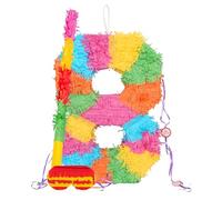 Fax Potato Number 8 Piñata, Blindfold & Stick Set - Multicoloured Fillable Birthday Party Decoration, Sweet Holder Game, Kids & Adults Celebration Supplies, Wedding, Anniversary, Carnival