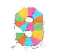 Fax Potato Number 9 Pinata Set with Stick & Blindfold - Pink Stick - Mexican Kids Girls Boys Birthday Large Party Parties Games Decorations Kit