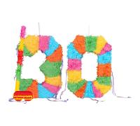 Fax Potato Pinata Set with Stick & Blindfold - 30th Birthday/Anniversary Rainbow Fax Potato Multicolor