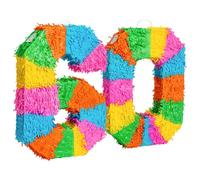 Fax Potato Pinata Set with Stick & Blindfold 60th Birthday / Anniversary Rainbow Fax Potato Multicolor