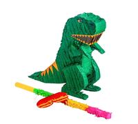 Fax Potato Pinatas Dinosaur Cardboard Pinata, Stick & Blindfold Set Green Fax Potato Green