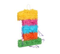 Fax Potato Pinatas Number 1 Cardboard Pinata - W35cm x D7.5cm x H50cm - Multi Fax Potato Multicolor