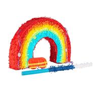 Fax Potato Rainbow Pinata Set with Stick & Blindfold in Blue Fax Potato Blue