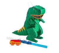Fax Potato Dinosaur Pinata, Blue Buster Stick and Blindfold Set (W40 x D13 x H55cm) Fill Your Own Kids Large Party Supplies Themed Birthday Accessory Fun Decoration Pinata for Kids Parties & Games