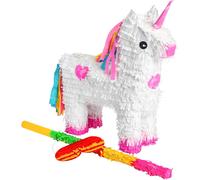 Fax Potato Unicorn Pinata, Rainbow Buster Stick and Blindfold Set (W43 X D13 X H