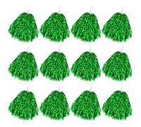 Faxco 12Pack Pom Poms Metallic Cheerleading Pom Poms Bulk Sports Dance Plastic Cheer Pompoms with Plastic Handles for Rooters Cheering Squard Cheering Team Game Dancing Party Kids Adults