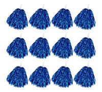 Faxco 12Pack Pom Poms Metallic Cheerleading Pom Poms Bulk Sports Dance Plastic Cheer Pompoms with Plastic Handles for Rooters Cheering Squard Cheering Team Game Dancing Party Kids Adults